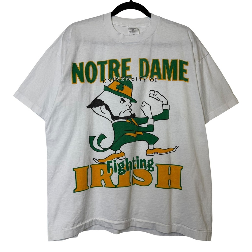 Vintage University of Notre Dame Shirt Mens XL NCAA Football Fighting Irish 90s
